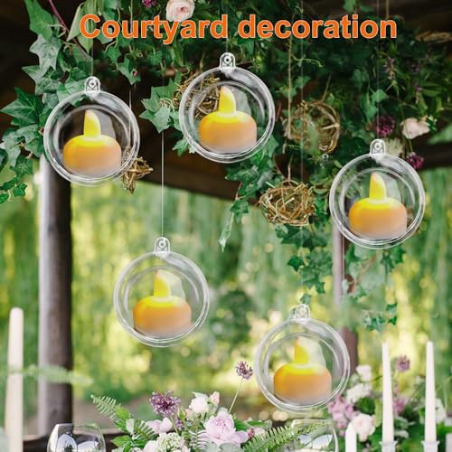180 Pcs 2.36 Inch Clear Plastic Fillable Balls, Christmas DIY Fillable Ornaments Balls, Plastic Ornaments Ball for Christmas, Holidays, Weddings, Parties, and Home Decor - size: 180 Pcs 2.36 Inch Fillable Balls
