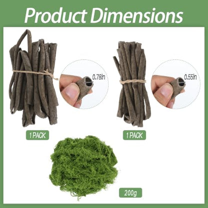 2Pcs 197in Large Bendable Artificial Tree Branches Fake Moss Vines