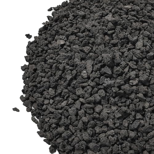 5lbs Small Lava Rocks for Plants Drainage, 1/5 Inch Black Gravel Mulch for House Plants, Succulent Rocks Pebbles for Planters,Cactus, Bonsai Tree, Pure Volcanic Rocks, Top-Dressing - color: Black 1/5 Inch