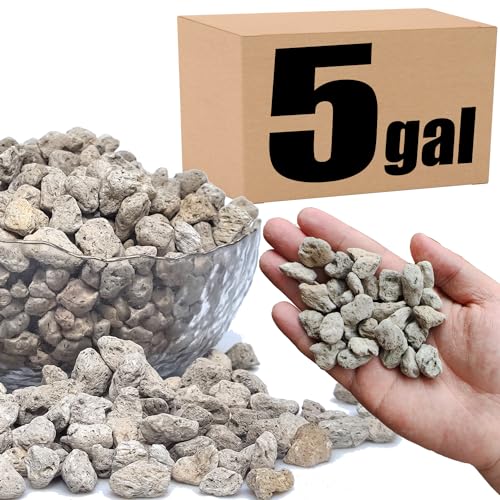 Organic Pumice for Bonsai and Horticultural 100% Natural (5 gallons, 1/2 inch) - color: 5 gallons, size: 1/2 inch