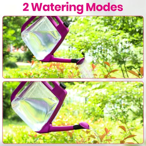 1.5 Gallon Purple Clear Plastic Foldable Garden Watering Can - color: Purple, size: 6L-PURPLE