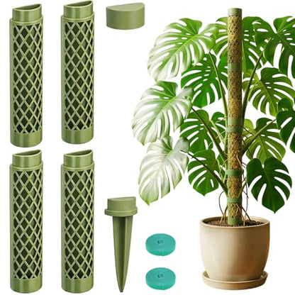 Moss Pole Monstera Plant Support: 40" Stackable Kit for Climbing Vines