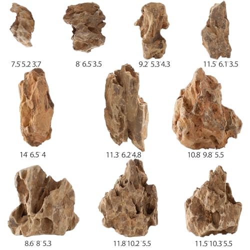 Natural Dragon Stones 10lb,Aquarium Aquascaping Rocks（2-8 inch） | Aquascaping Stone for Fish Tank,Terrariums,Paludariums, Reptile Enclosures & Gardens,Landscaping Rocks - color: Dragon Stone, size: 10Lb (2-8 inch)