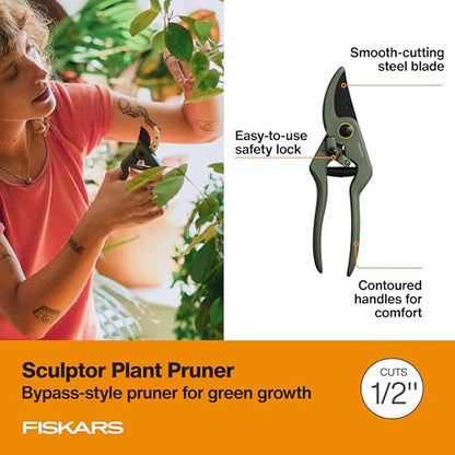 Fiskars Indoor Plant Care 3-Piece Set, Precision Gardening Tools, Green