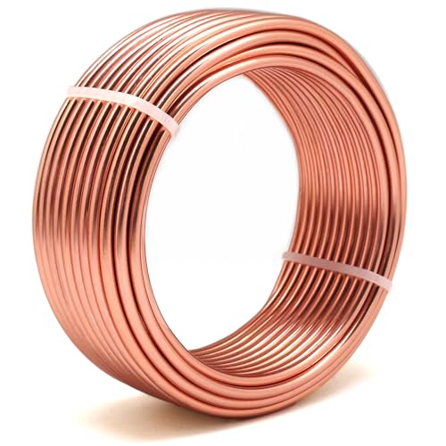 Bendable Aluminum Craft Wire, 36 Feet 3mm Metal Craft Wire for DIY Jewelry Making, Sculpting, Doll Making, Modelling, Bonsai Training, Crafting (B Copper) - color: B Copper