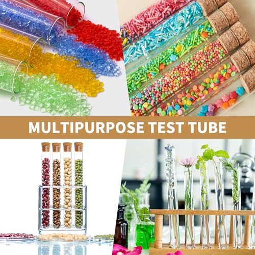 50 pcs 20ml Test Tubes with Cork Stoppers, 150MM x 15MM - size: 20 ML