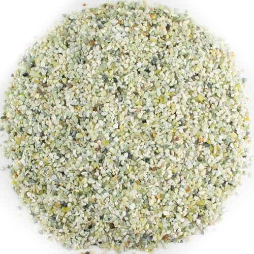 CJGQ 7lb Natural Gravel for Aquarium Succulents Bonsai Terrarium Fish Tank,1/4" Decorative Stone for Plants Indoor - color: Jade Green, size: 7 lb (1/5 in)