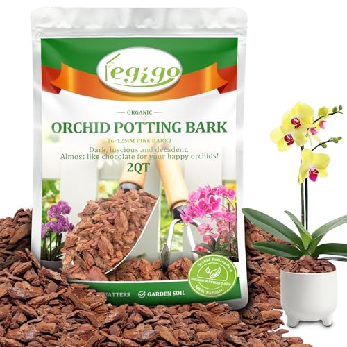 Legigo 2 Quarts Organic Orchid Bark, Orchid Potting Mix, Pine Bark - size: 2 Quarts