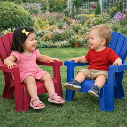 Little Tikes Kids Garden Chair 4 Pack in Red, Outdoor Toddler Activity Adirondack Chairs for Picnic, Garden, Patio, Backyard & Beach, Outdoor Chair Set - size: 4 Pack