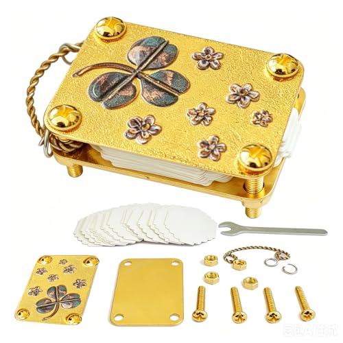 JDOQOKJ Handcrafted Metal Mini Flower Press, Miniature Flower Press Kit, Gold-Plated Miniature Design, Decorative Floral Patterns (Clover) - color: clover