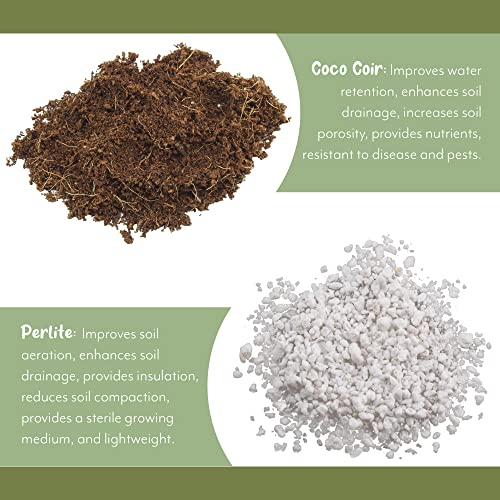 Soil Sunrise Coco Peat Perlite Potting Mix (12 Quarts) Loose Coconut Coir and Perlite - size: 12 Quarts