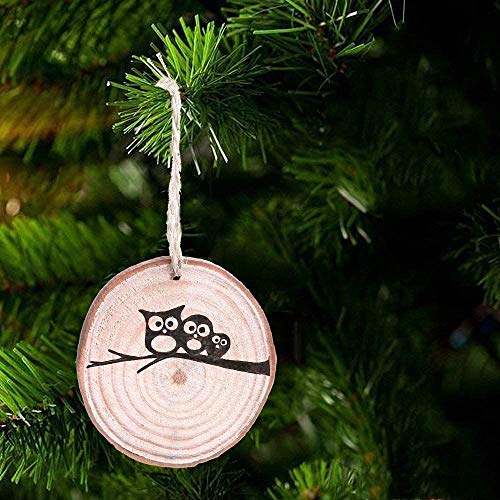 Unfinished Natural Wood Slices 30Pcs 2.75-3.1 inch Wood Coaster Pieces Craft Wood kit Predrilled with Hole Wooden Circles Great for Arts and Crafts Christmas Ornaments DIY Crafts Rustic Wedding - size: 30 Pcs 2.75-3.1 inch