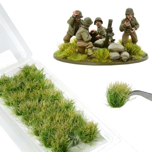 Warmtree 20 Pcs Static Grass Miniature Shrubs Model for Diorama Supplies - color: Autumn Green