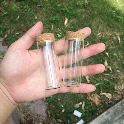 30x75mm 35ml Glass Vials Jars Test Tube With Cork Stopper Empty Glass Transparent Clear Bottles 12pcs (12, 35ml-30x75mm) - size: 35ml-30x75mm
