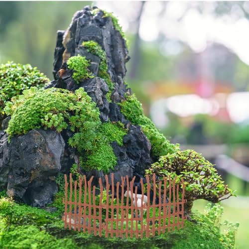UPKOCH Miniature Farm Fence Toy Set 3.93 X 2.36 in Mini Fence for Dollhouse Fairy Garden Micro Landscape Farm Model Table Decoration DIY Miniature Decoration