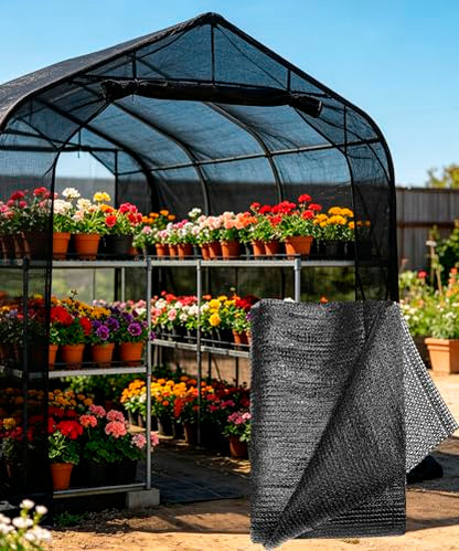 40%-50% Black Shade Cloth for Garden, 20x100FT Sun Block Mesh Tarp | Sun Shade Cover for Plants Cover, Greenhouse, Patio, Vegetables, Chicken Coop, Shade Net for Outdoor Protection - size: 40%-20 FT x 100 FT