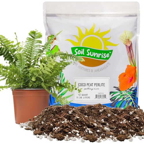Soil Sunrise Coco Peat Perlite Potting Mix (12 Quarts) Loose Coconut Coir and Perlite - size: 12 Quarts