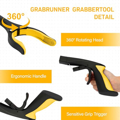 Grabber Reacher Tool -2 Pack 32” Reacher Grabber Tool with Strong Magnetic and Swivel Head - Pick Up Stick Grabbers for Seniors, Trash, Surgery Recovery Must Haves Gifts(Yellow) - size: Yellow (Pack of 2)