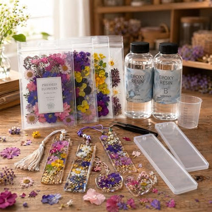135 Pcs Dried Pressed Flowers for Crafts Resin Real Flat Natural Pressed Flowers with Tweezer for Scrapbooking Silicone Epoxy Resin Molds Crafts Candle Soap Making Nail Bookmark Jewelry DIY Art Supply - color: 135pcs Purple