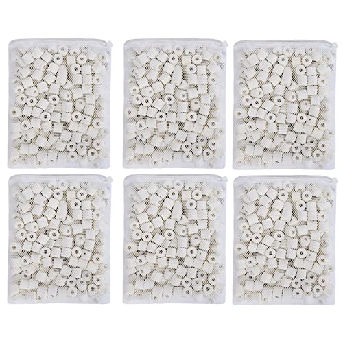JIHAQUA Aquarium Bio Ceramic Rings 6 lbs Filter Media for Pond Fish Tank - size: 6 lbs