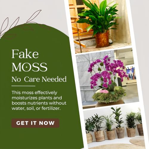 19 OZ Fake Moss for Potted Plants Indoor, Artificial Moss for DIY Crafts, Faux Decroative Moss for Fake Plants Home & Garden Wedding Decor (Fresh Green - 540gr)