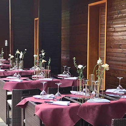 Hinged Flower Vases Test Tube Flower Vase with 5 Test Tubes Gold Metal Frame can be Bent and Contorted, Propagation Station Plant Holder Tubos De Ensayo for Home Wedding Decor, Balcony