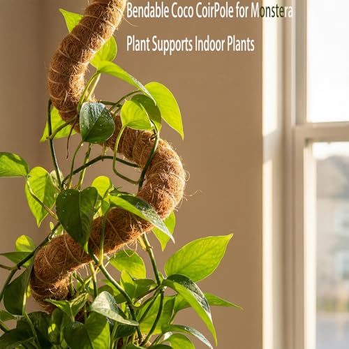 Bendable 28 Inches Moss Pole - 2 Pack Monstera Plant Support Stakes