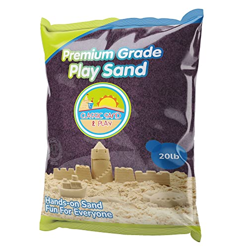 Classic Sand and Play Purple Colored Play Sand, 20 lb. Bag, Natural and Non-Toxic, Fun Wet and Dry Indoor and Outdoor, Sandbox, Therapy, and Table Use, Building, Stimulate Sensory Needs - color: Purple