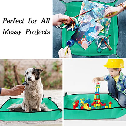 Azureblue Plant Repotting Mat for Indoor Plants Potting Soil Mix, Waterproof Plant Repotting Tray, Potting Mat Gardening Tray for Indoor Potting Succulents Cactus Orchid Pots, Garden Gift(26.8"x26.8") - size: Small 26.8 x 26.8"