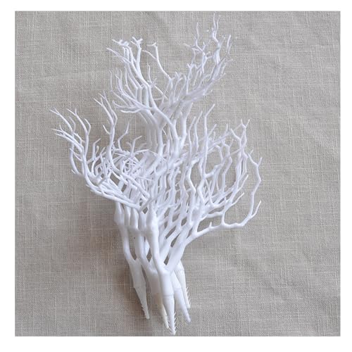 13.8 inches Artificial Coral Branches Fake Antler Branches Small Branches for Home Decoration Flower Arrangement Wedding Christmas Halloween Festival (White 10PCS - color: White 10pcs
