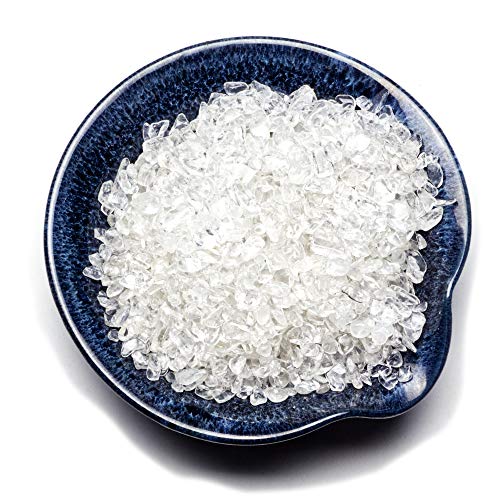 Cherry Tree Collection 1/2 lb Polished Clear Quartz Gemstone Chips | Natural Stone Pieces for Jewelry Making, Resin Crafts, Plants, Succulents, Aquariums, Meditation, Chakra Décor and Displays. - color: Clear Quartz