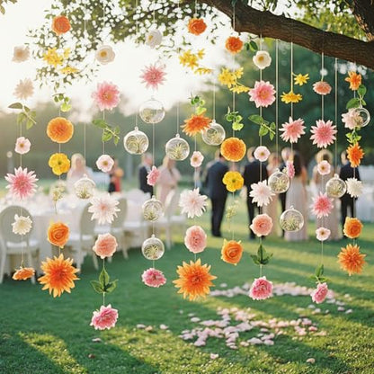 GlikCeil 18 Pcs Hanging Glass Globes 3.15" Tealight Holders Garlands | Round Orbs for Wedding Table Centerpiece, Arch Garden Decor, Air Plant Terrariums, Tea Light Display, Event Decoration