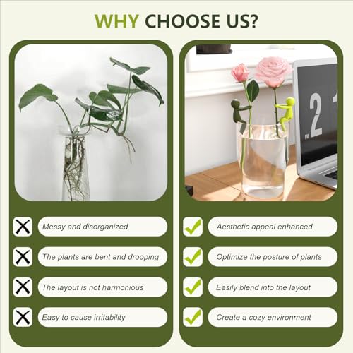 Plant Propagation Friends, 3PCS Plant Cutting Holder Plant Support for Sprouts, Stems and Shoots, Cute Plant Propagation Buddy Plant Supporters for a Plant Propagation Station or an Indoor Garden