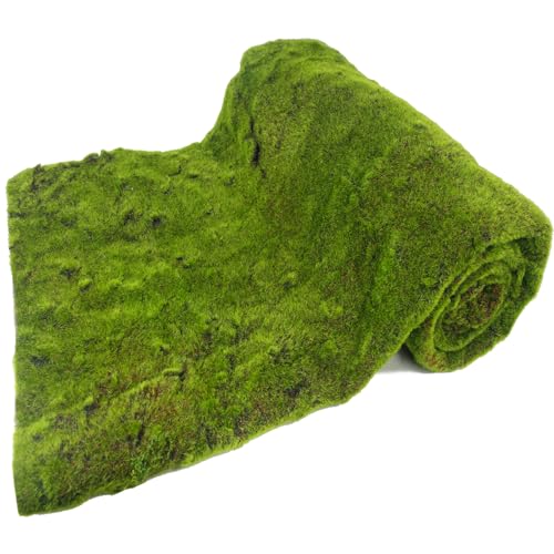 ACRYCS Fake Green Moss Roll Table Runner Artificial Moss for Indoor Plants 39" x 79" Faux Grass for Fairy Garden Grass Wall Crafts DIY Table Centerpieces Fairy Woodland Floral Wedding 100x200cm