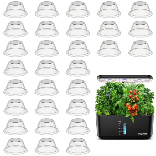 Grow Domes Compatible with Ahopegarden, Seed Pod Domes Replacement for InBloom, Growell Hydroponics Growing System, Humidity Dome for Seedling, iDOO, Rainpoint Hydroponic Indoor Herb Garden (30 Pack)