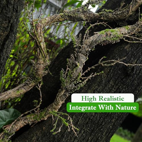 2Pcs 39" Bendable Faux Wood Branches Moss Tree Trunk Wall Decor