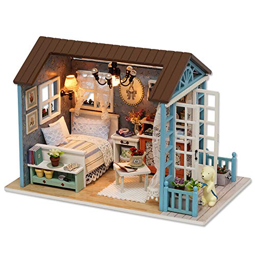 DIY Miniature House Kit with Furniture for Kids Teens Adults Aged 14+ | 1:24 Scale Wooden Mini Doll House Accessories Creative Room Book Nook(Forest Times)