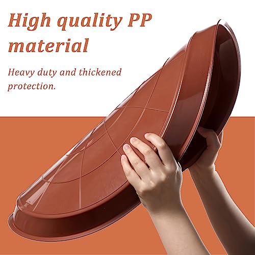 Eccliy 6 Pack Plastic Plant Saucer, Round, 25 Inch, Terracotta - color: Terracotta, size: 25 Inch, style: Round