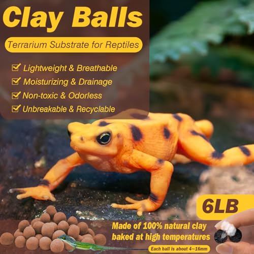 ZeeDix 6 LBS Leca Clay Balls for Reptile & Terrarium Substrate - color: 6LBS