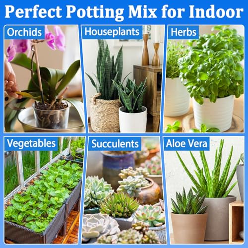 Halatool 10QT Potting Soil Mix, Indoor & Outdoor Plants, Succulents, Orchid - size: 10 qt