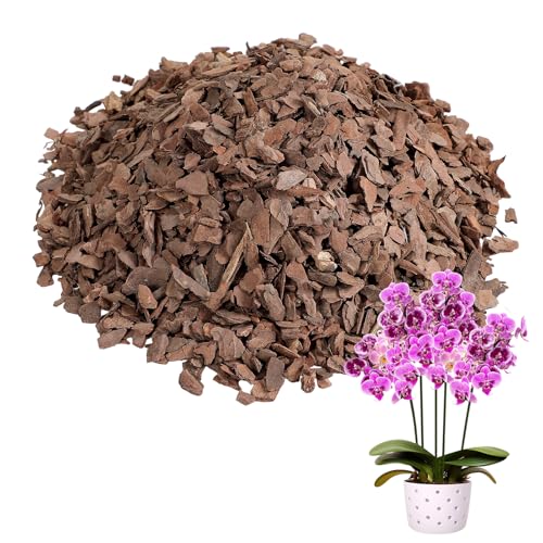 4qt New Zealand Orchid Bark, 1/2-3/4in Sun-Dried Medium Organic Pine Wood Chip Potting Barks, Orchids Mix Plant Compost Mulch for Promoting Root Development - size: 4qt
