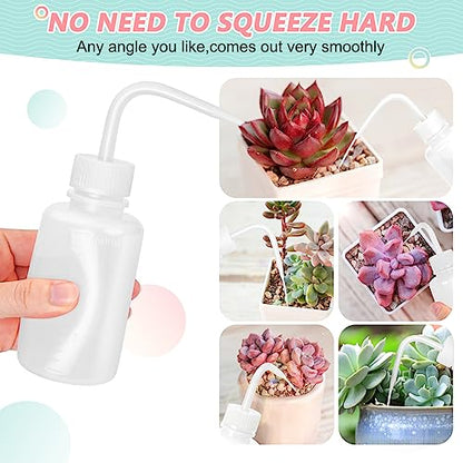 Valchoose Professional 2PCS 150ML Lash Water Bottle Squeezer, 5.1oz Tattoo Wash Bottle No Need to Squeeze Hard, Easy to Carry Plastic Wash Bottle for Eyelashes, Cleaning(Translucent White) (Pack of 2) - color: White, size: 2x150ml (Pack of 2)