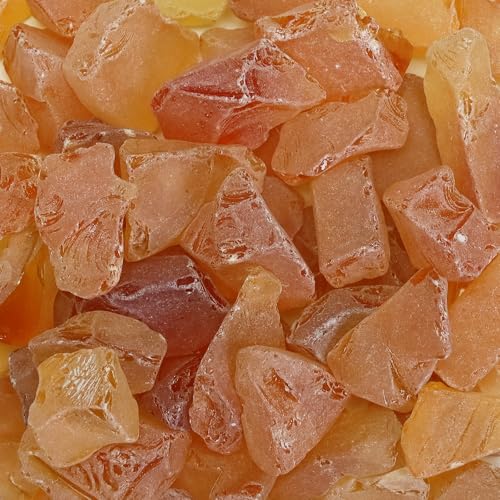 5LB Frosted Sea Glass Vase fillers Crushed Glass, Sea Glass Decor Ideal for DIY Craft, Aquarium Gravels, Home Decor Crushed Sea Glass Pieces for Beach Wedding, 0.7-3 Inch Orange Yellow - color: Yellow