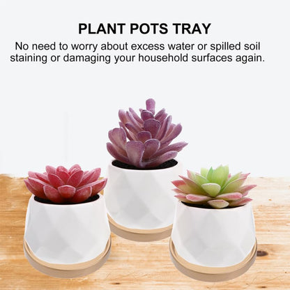 Vaguelly House Plants Indoors Live 3pcs Ceramic Plant Saucers Gold, 7 inch Thicken Planter Water Drip Tray, Flower Plant Pot Coasters, Bird Bath Bird Feeder Plate for Indoor Outdoor House Plants - size: 7inch