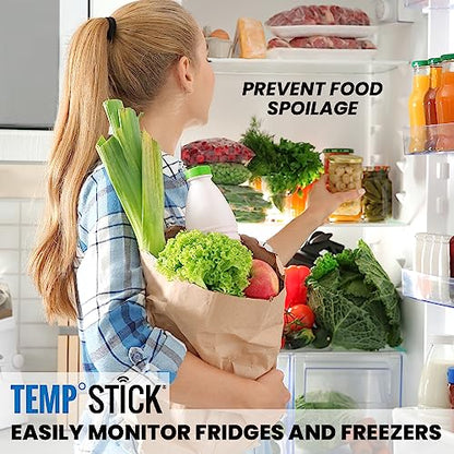 Temp Stick Remote WiFi Temperature & Humidity Sensor, Data Logger. No Subscription. 24/7 Monitor, Unlimited Text, App & Email Alerts. Made in America. Use with Alexa, IFTTT. Monitor Anywhere, Anytime - color: Black