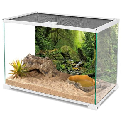 Forest Green Tree Terrarium Backdrop Reptile Habitat Background 48x20 in - size: 48 x 20 inches