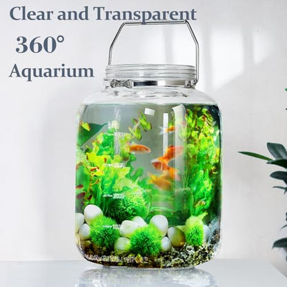 1.5 Gallon/5700 ML Glass Jar with Lid, Wide Mouth, Large Mason Jar, 2 Pack | BPA-Free, Food Grade, Clear Glass Storage Containers with 4.3" Wide Mouth, Airtight Screw Lid, Metal Handle and Scale Mark - size: 1.5 Gallon