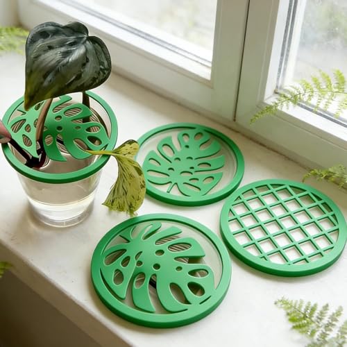3Pcs Plant Branch Support Green Plastic Plant Propagation Trays Reusable Design Easy-Clean Dome Rooting Trays Heavy-Duty,7.3 * 0.5cm ﻿