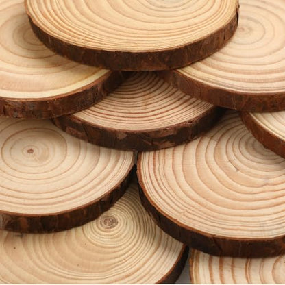 Giegxin 15 Pcs Unfinished Wood Slices for Centerpieces Baby Shower Wedding Party Centerpieces Woodland DIY Circles Crafts Wedding Table Decor Ornament(3.5-4 Inch) - size: 3.5-4 Inch