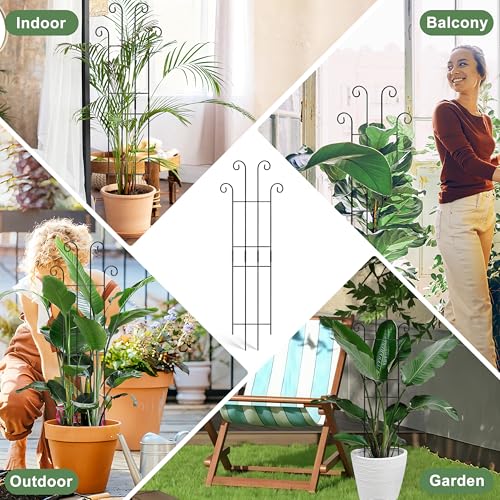Coomin 32.6in Monstera Plant Support, Plant Trellis Indoor 2P | Garden Trellis for Climbing Plants, Metal Trellis for Potted Plants Pothos Plant Climber Support - size: 32.6in/2p
